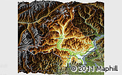 Physical 3D Map of Verbano-Cusio-Ossola, darken