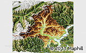 Physical 3D Map of Verbano-Cusio-Ossola, satellite outside