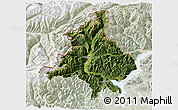 Satellite 3D Map of Verbano-Cusio-Ossola, lighten
