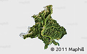 Satellite 3D Map of Verbano-Cusio-Ossola, single color outside
