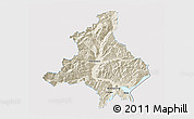 Shaded Relief 3D Map of Verbano-Cusio-Ossola, single color outside