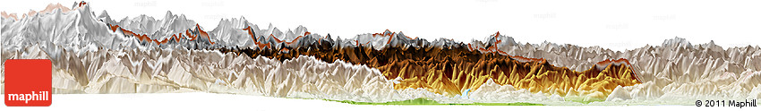 Physical Horizon Map of Verbano-Cusio-Ossola, lighten