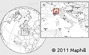 Blank Location Map of Verbano-Cusio-Ossola, highlighted country, highlighted parent region, within the entire country