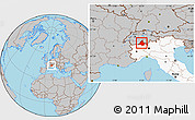 Gray Location Map of Verbano-Cusio-Ossola, highlighted country