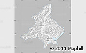 Gray Map of Verbano-Cusio-Ossola, single color outside