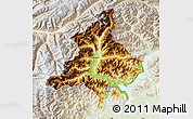 Physical Map of Verbano-Cusio-Ossola, lighten