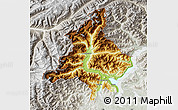 Physical Map of Verbano-Cusio-Ossola, lighten, semi-desaturated