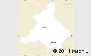 Classic Style Simple Map of Verbano-Cusio-Ossola, single color outside