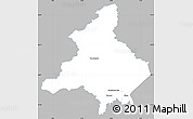 Gray Simple Map of Verbano-Cusio-Ossola, single color outside