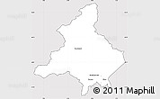 Silver Style Simple Map of Verbano-Cusio-Ossola, cropped outside
