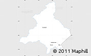 Silver Style Simple Map of Verbano-Cusio-Ossola, single color outside