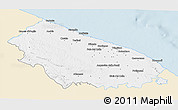 Classic Style 3D Map of Bari, single color outside