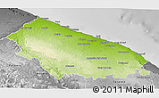 Physical 3D Map of Bari, desaturated