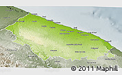 Physical 3D Map of Bari, semi-desaturated