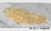 Satellite 3D Map of Bari, lighten, desaturated