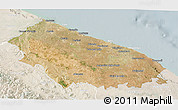Satellite 3D Map of Bari, lighten