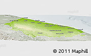 Physical Panoramic Map of Bari, lighten, semi-desaturated