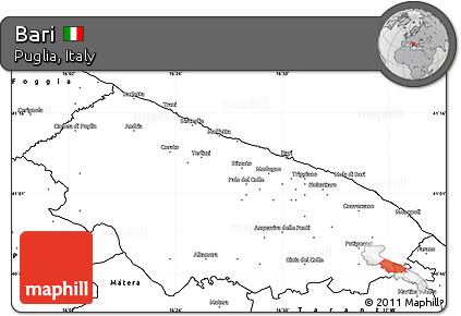 Blank Simple Map of Bari