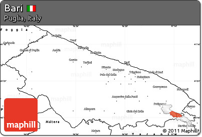 Blank Simple Map of Bari