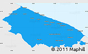 Political Simple Map of Bari, single color outside