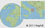 Savanna Style Location Map of Brindisi