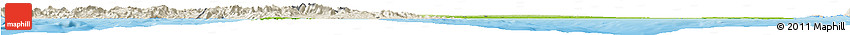 Physical Horizon Map of Puglia, shaded relief outside