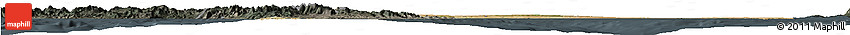 Satellite Horizon Map of Puglia, darken, semi-desaturated