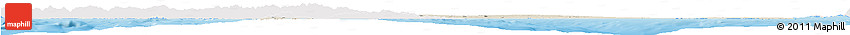 Shaded Relief Horizon Map of Puglia, single color outside