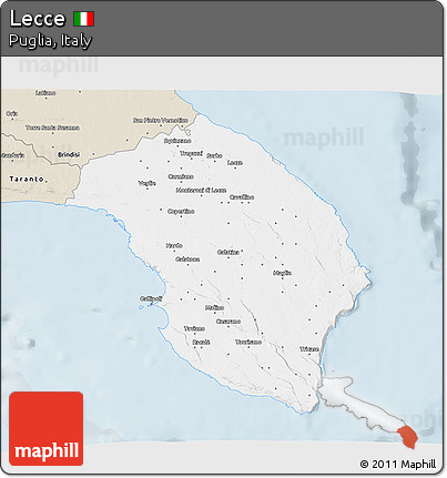 Classic Style 3D Map of Lecce