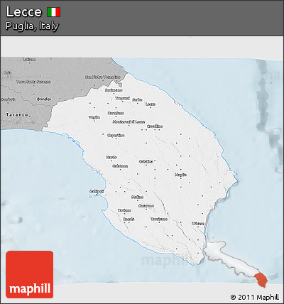 Gray 3D Map of Lecce