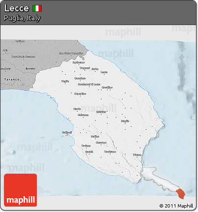 Gray 3D Map of Lecce