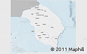 Gray 3D Map of Lecce, single color outside
