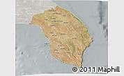 Satellite 3D Map of Lecce, lighten, semi-desaturated