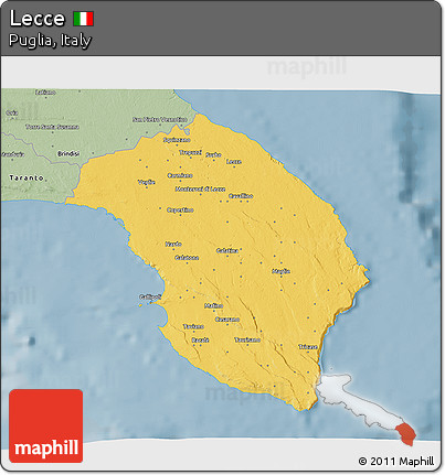 Savanna Style 3D Map of Lecce