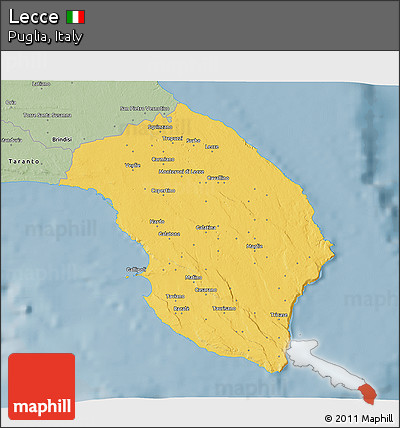 Savanna Style 3D Map of Lecce
