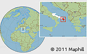 Savanna Style Location Map of Lecce, highlighted parent region