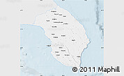 Silver Style Map of Lecce, single color outside