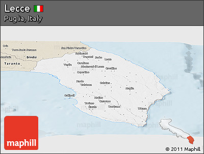 Classic Style Panoramic Map of Lecce