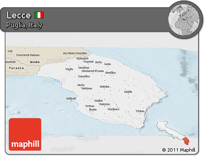Classic Style Panoramic Map of Lecce