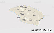 Shaded Relief Panoramic Map of Lecce, cropped outside