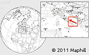 Blank Location Map of Puglia, highlighted country, within the entire country