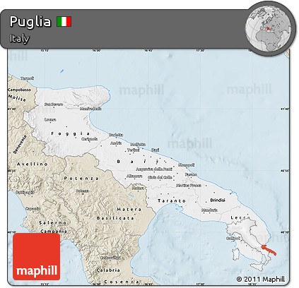 Classic Style Map of Puglia