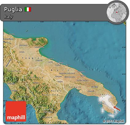 Satellite Map of Puglia