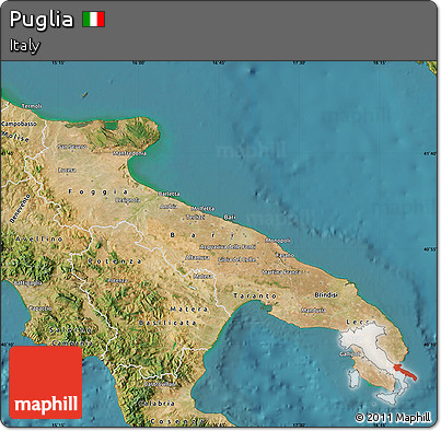 Satellite Map of Puglia