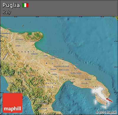 Satellite Map of Puglia