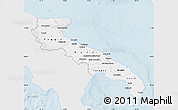 Silver Style Map of Puglia, single color outside