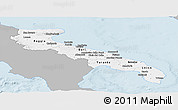 Gray Panoramic Map of Puglia, single color outside