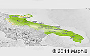 Physical Panoramic Map of Puglia, lighten, desaturated