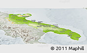 Physical Panoramic Map of Puglia, lighten, semi-desaturated