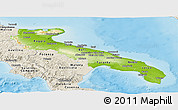 Physical Panoramic Map of Puglia, shaded relief outside